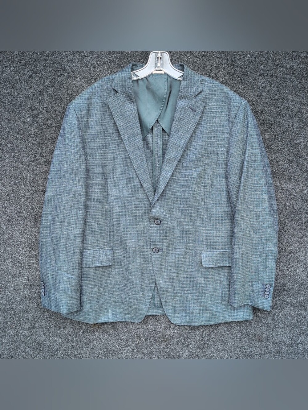 Joseph Abboud Heritage Jacket Mens 48R Blue Wool Silk Linen Slim Sport Blazer